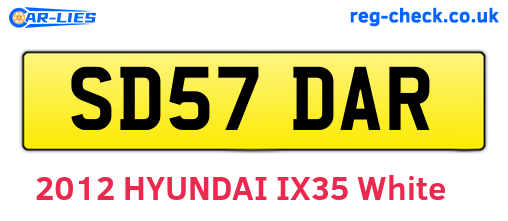 SD57DAR are the vehicle registration plates.