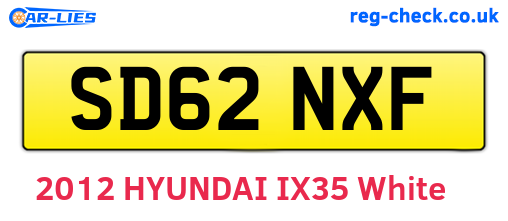 SD62NXF are the vehicle registration plates.