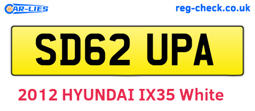 SD62UPA are the vehicle registration plates.