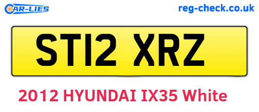 ST12XRZ are the vehicle registration plates.