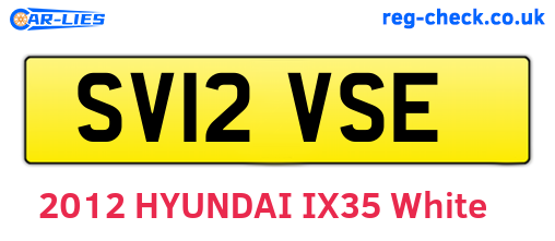 SV12VSE are the vehicle registration plates.