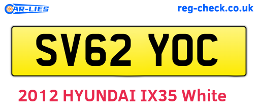 SV62YOC are the vehicle registration plates.