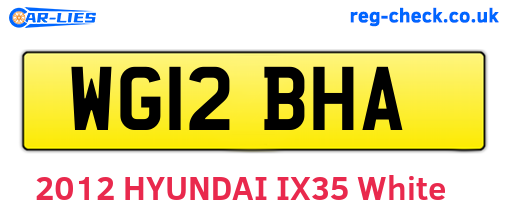 WG12BHA are the vehicle registration plates.