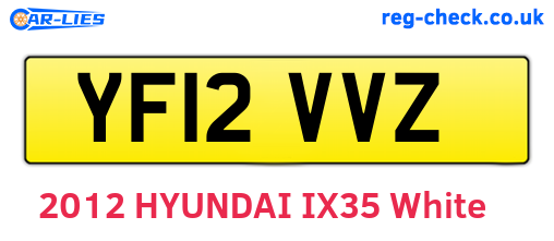 YF12VVZ are the vehicle registration plates.