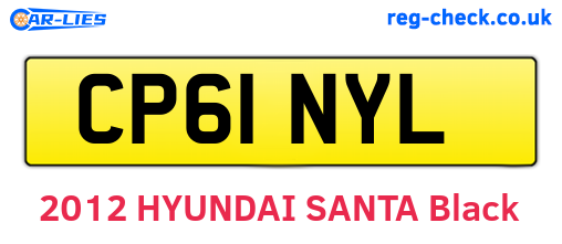 CP61NYL are the vehicle registration plates.