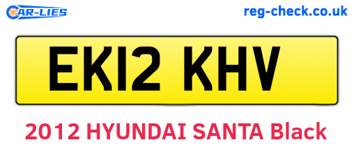 EK12KHV are the vehicle registration plates.