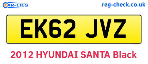 EK62JVZ are the vehicle registration plates.