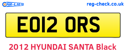 EO12ORS are the vehicle registration plates.