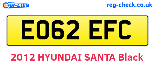 EO62EFC are the vehicle registration plates.