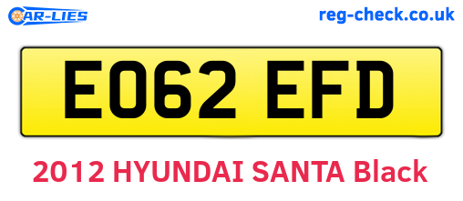 EO62EFD are the vehicle registration plates.