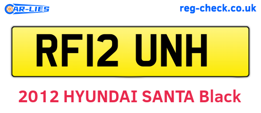 RF12UNH are the vehicle registration plates.