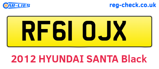 RF61OJX are the vehicle registration plates.