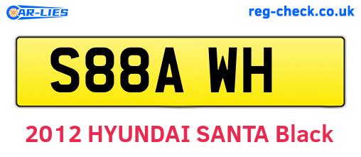 S88AWH are the vehicle registration plates.