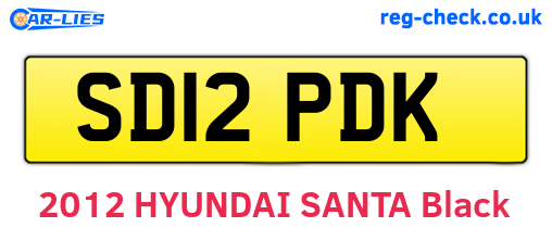 SD12PDK are the vehicle registration plates.