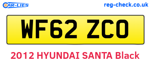 WF62ZCO are the vehicle registration plates.