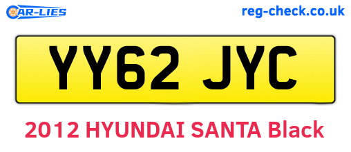 YY62JYC are the vehicle registration plates.
