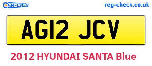 AG12JCV are the vehicle registration plates.