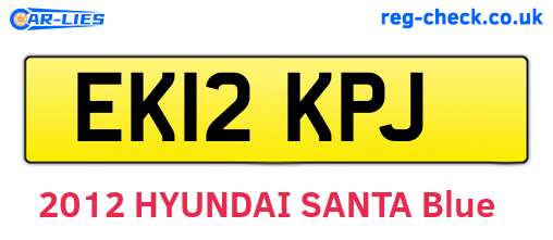 EK12KPJ are the vehicle registration plates.