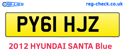 PY61HJZ are the vehicle registration plates.