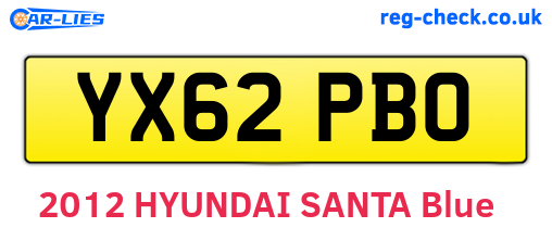 YX62PBO are the vehicle registration plates.