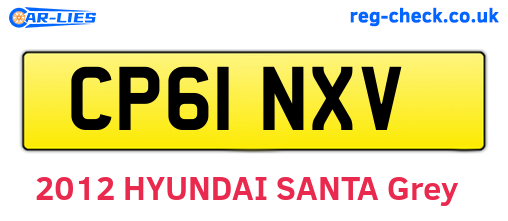 CP61NXV are the vehicle registration plates.