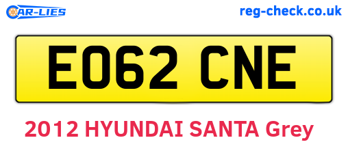 EO62CNE are the vehicle registration plates.