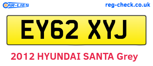 EY62XYJ are the vehicle registration plates.