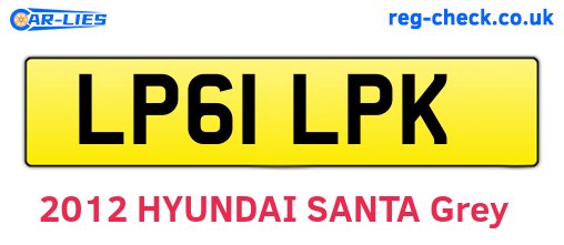 LP61LPK are the vehicle registration plates.