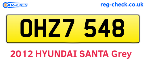 OHZ7548 are the vehicle registration plates.