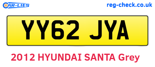 YY62JYA are the vehicle registration plates.