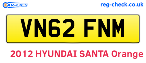 VN62FNM are the vehicle registration plates.