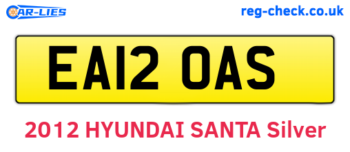 EA12OAS are the vehicle registration plates.