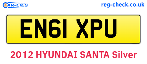 EN61XPU are the vehicle registration plates.