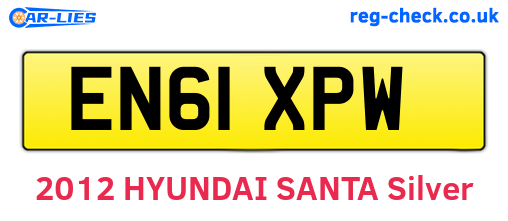 EN61XPW are the vehicle registration plates.