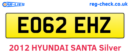 EO62EHZ are the vehicle registration plates.