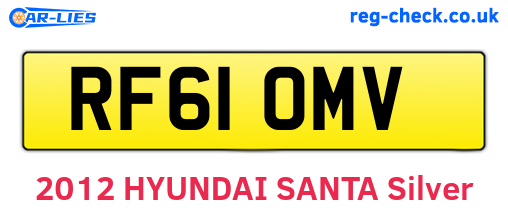 RF61OMV are the vehicle registration plates.