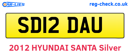 SD12DAU are the vehicle registration plates.
