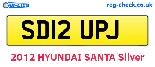 SD12UPJ are the vehicle registration plates.
