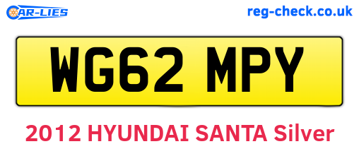 WG62MPY are the vehicle registration plates.
