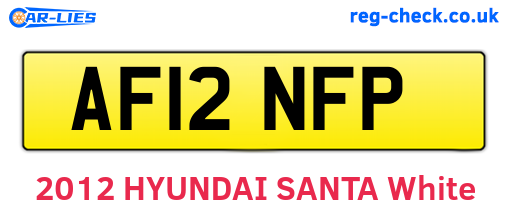 AF12NFP are the vehicle registration plates.