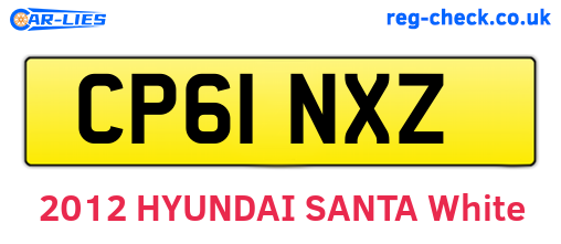 CP61NXZ are the vehicle registration plates.