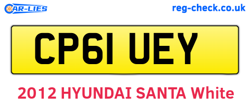 CP61UEY are the vehicle registration plates.