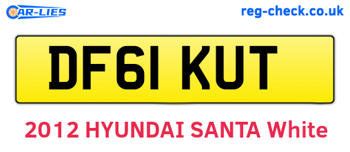DF61KUT are the vehicle registration plates.