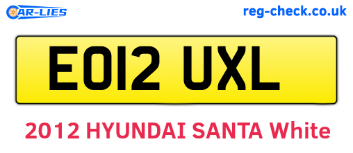 EO12UXL are the vehicle registration plates.