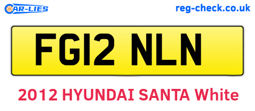 FG12NLN are the vehicle registration plates.