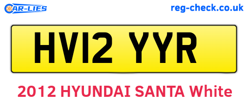 HV12YYR are the vehicle registration plates.