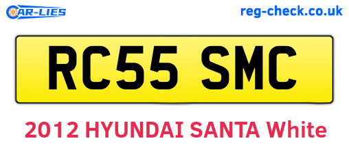 RC55SMC are the vehicle registration plates.