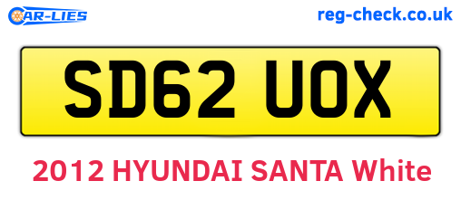 SD62UOX are the vehicle registration plates.