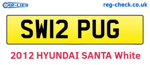SW12PUG are the vehicle registration plates.