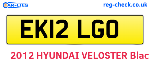 EK12LGO are the vehicle registration plates.